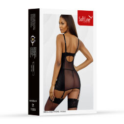 Комплект платье и трусики - Set dress and thongs 110836, black - L