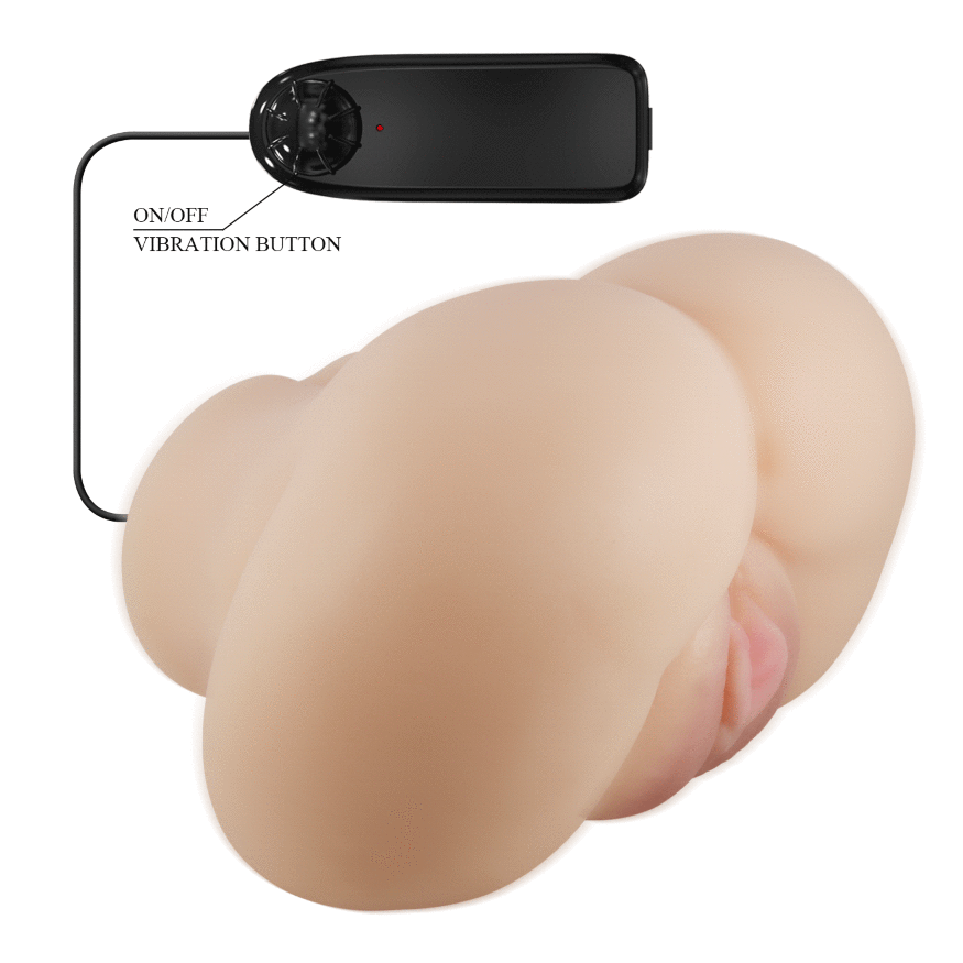 Мастурбатор вагина-анус с вибрацией Crazy Bull - Luna soft skin, BM-009244Z