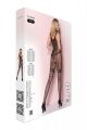 Сетчатый черный бодистокинг-боди с симметричным рисунком Casmir CA005 