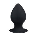ET109BLK-S Анальная пробка с присоской Round Butt Plug черная, 8.5 см х 4 см