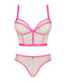 411071 Комплект Obsessive Nudelia top &amp; panties pink L/XL