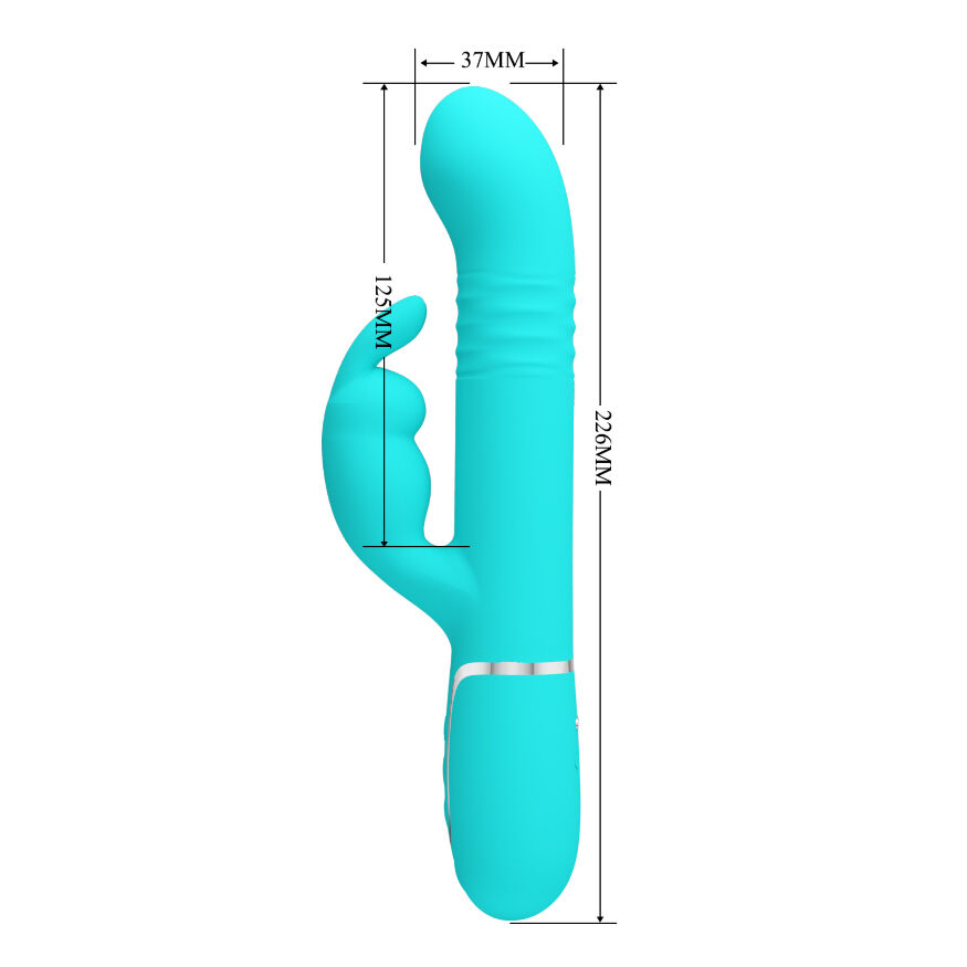 Вібромасажер із поступальним рухом серії Pretty Love - Coale Twinkled Tenderness Green 7 vibration functions 4 rolling functions
