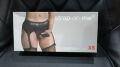 Трусы для страпона с подвязками для чулок Strap-On-Me REBEL HARNESS - XS (мятая упаковка!!!)