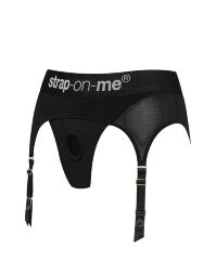 Трусики для страпона з підв’язками для панчіх Strap-On-Me REBEL HARNESS - XS (м'ята упаковка!!!)