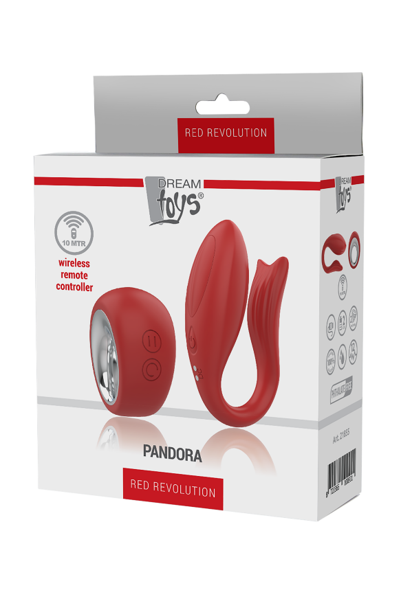 DT21855 Вибратор для пар беспроводным пультом управления Dream Toys RED REVOLUTION PANDORA