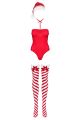 Боді Obsessive Kissmas teddy red S/M