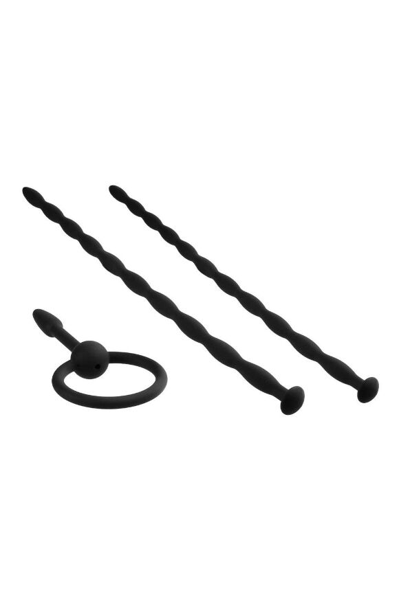 Набор черных уретральных катетеров NMC Knot Knot XL из силикона с бусинами, XL
