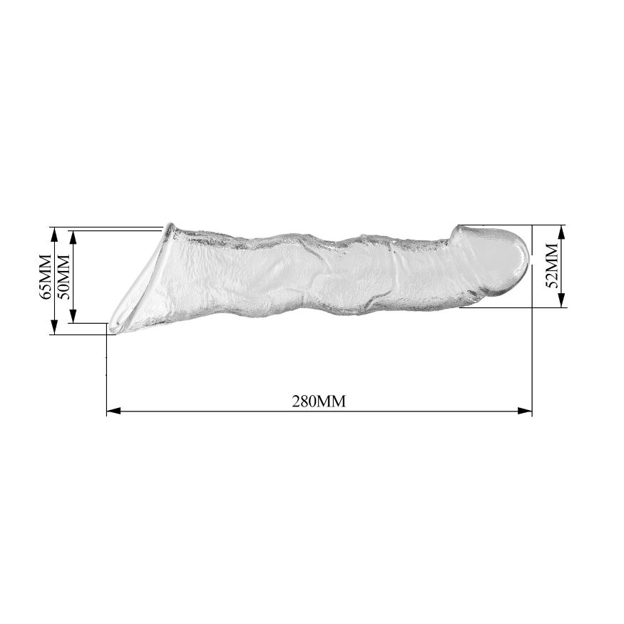 Удлинительная насадка на член – Pretty Love Extension Penis Sleeve Clear, 28 см