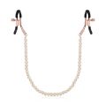 Зажимы для сосков с жемчужной цепочкой Rosy Gold - Nipple Clamps Pearls