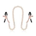Зажимы для сосков с жемчужной цепочкой Rosy Gold - Nipple Clamps Pearls