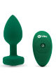 Анальная пробка с вибрацией и пультом B-Vibe - Vibrating Jewel Plug M/L Emerald