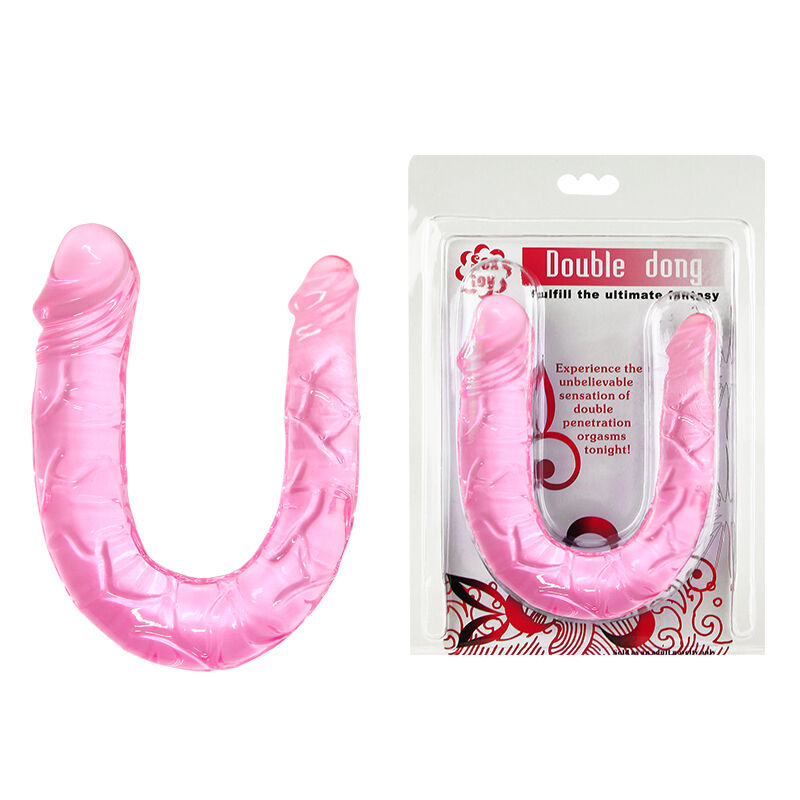 Двосторонній фалоімітатор - Double Dong Pink, 29,8 см