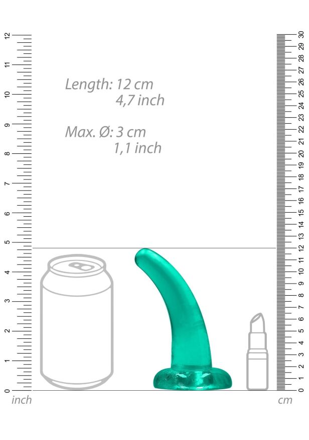 Фаллоимитатор - Non Realistic Dildo with Suction Cup 4,5'/11,5 см Turquoise