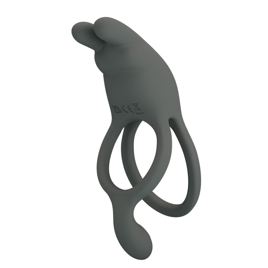 Эрекционное вибро кольцо Pretty Love - MASTER RING Gray, 7 vibration functions, BI-210335-1