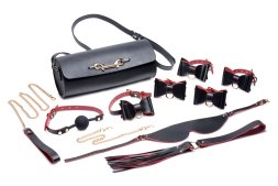Набір БДСМ з дорожньою сумкою Master Series: Bow  -  Luxury BDSM Set With Travel Bag, 11 предметів
