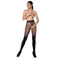 Колготки с открытым доступом Passion TIOPEN 012 black 3/4 (20/40 den), двойная плотность