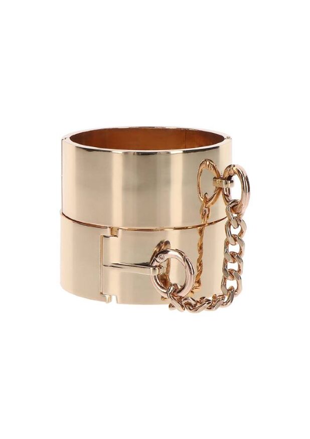 Наручники золотистые металлические Slave Wrist Cuffs TABOOM
