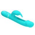 Вибратор с стимулятором клитора PRETTY LOVE - Kampas Rabbit 3 in 1 Green, BW-500025-1