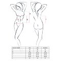 Корсет с пажами JOLENE CORSET black L/XL - Passion, трусики, полуоткрытая грудь, полупрозрачный