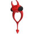 Эрекционное кольцо в виде дьявола Adrien Lastic Devol Cock Ring с вибрацией, красное