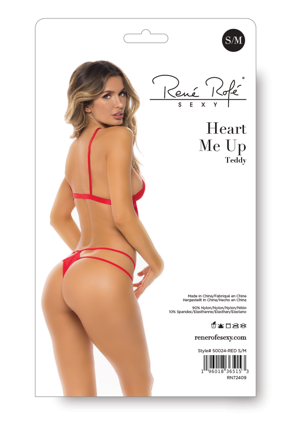 Боди HEART ME UP TEDDY RED, S/M
