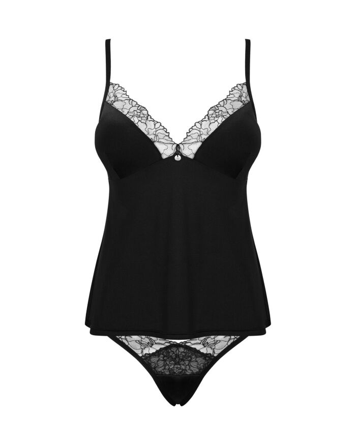 Топ та трусики Obsessive Bella Rou top &amp; panties XL/2XL, топ, трусики