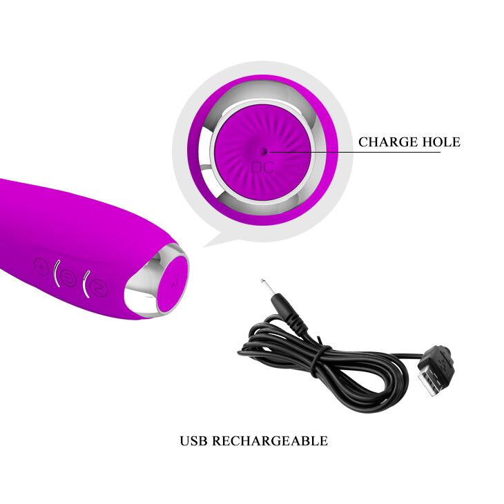 Вибратор с электростимуляцией Pretty Love Hector Vibrator Purple (App)