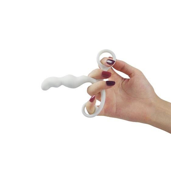 Элегантный массажер простаты Anal Indulgence Collection Ultimate Silicone P-Spot Teaser White