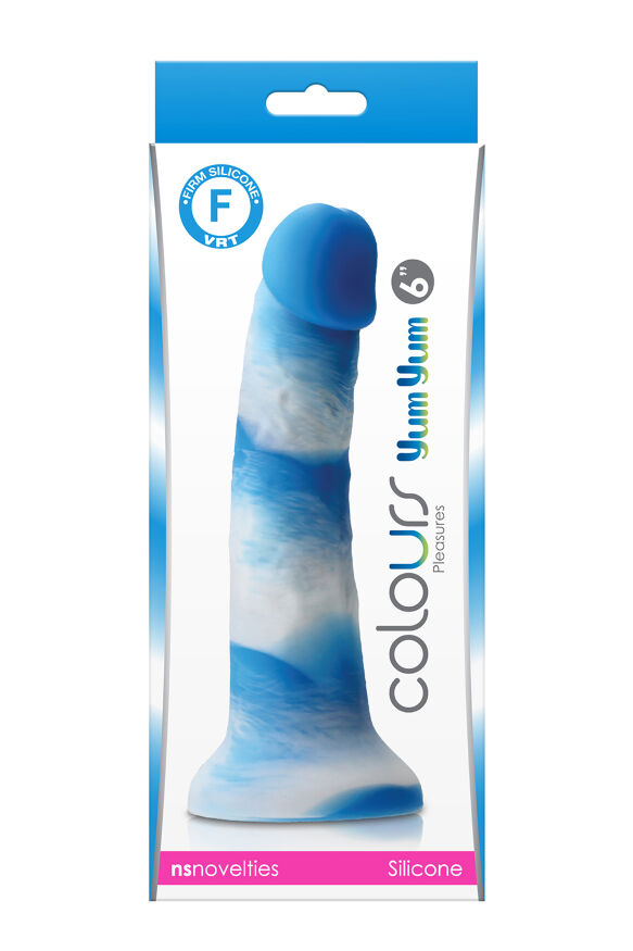 Фаллоимитатор силикон NS Novelties COLOURS PLEASURES YUM 6" DILDO BLUE