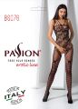 Комбінезон з орнаментом у вигляді квітів та відкритим доступом Passion BS076 black