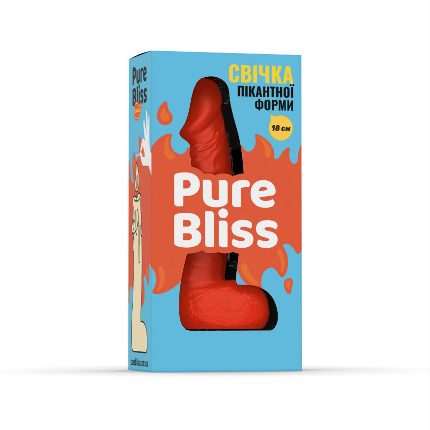 Свічка член Pure Bliss 18 см Orange