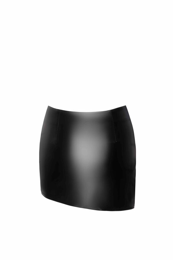 Спідниця Noir Handmade F305 Legacy, S, black, міні, під латекс, асиметричний крій