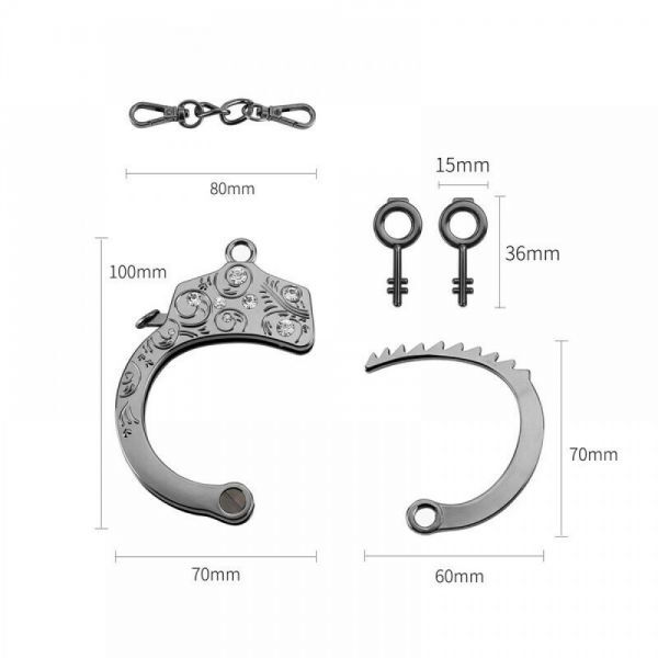 Наручники Разборные Premium Metal Romfun, Diamond
