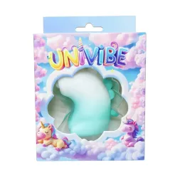Стимулятор клитора с пульсацией UNIVIBE Единорог, 5 режимов, градиент бело-зелёный