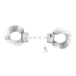 Наручники Love Cuffs Crushious металеві, з білим хутром
