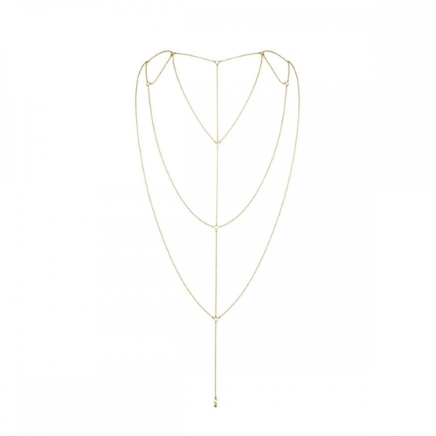 Цепочка для спины Bijoux Indiscrets Magnifique Back and Cleavage Chain -Silver, украшение для тела