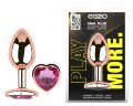 Анальная пробка с кристаллом EGZO - Rose Gold Heart Plug Rose size S