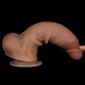Товстий реалістичний член - LoveToy Sliding Skin Pro Dual Layer Silicone Dong 8.5" Flesh #1