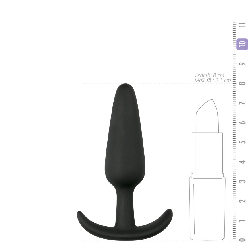 ET110BLK-S Анальная пробка Buttplug черная, S