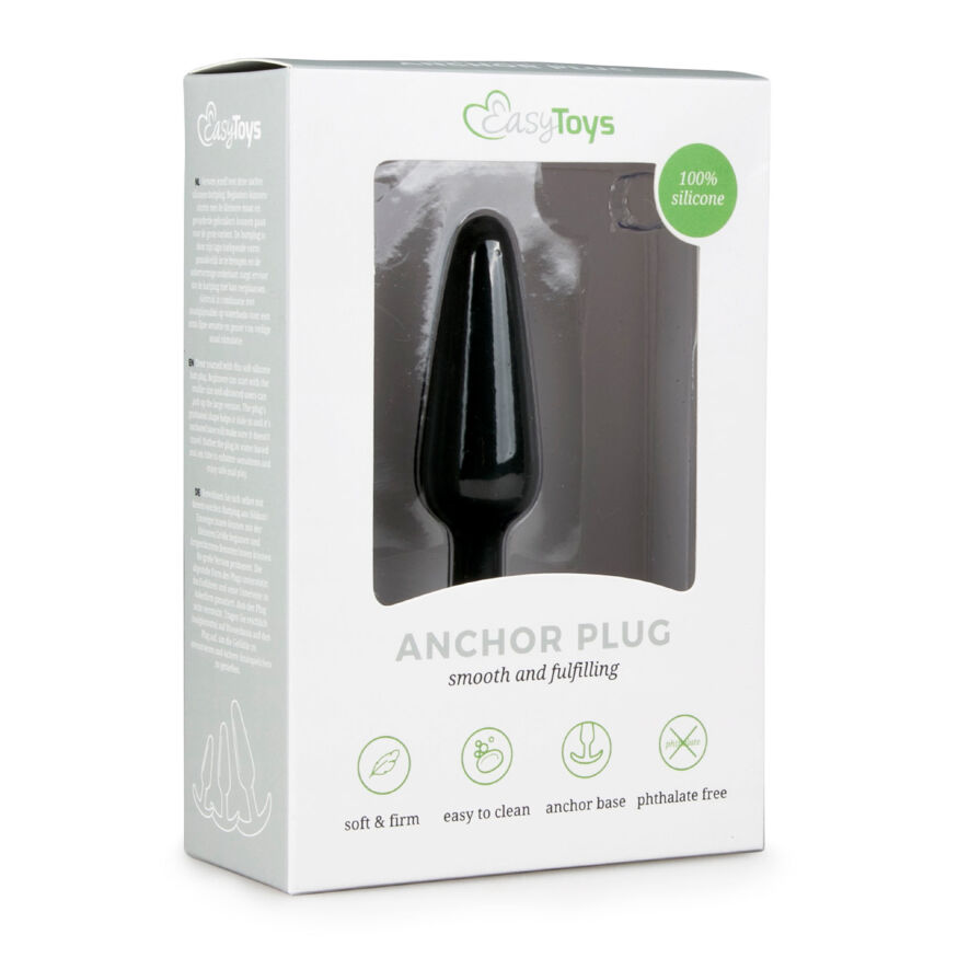 ET110BLK-S Анальная пробка Buttplug черная, S