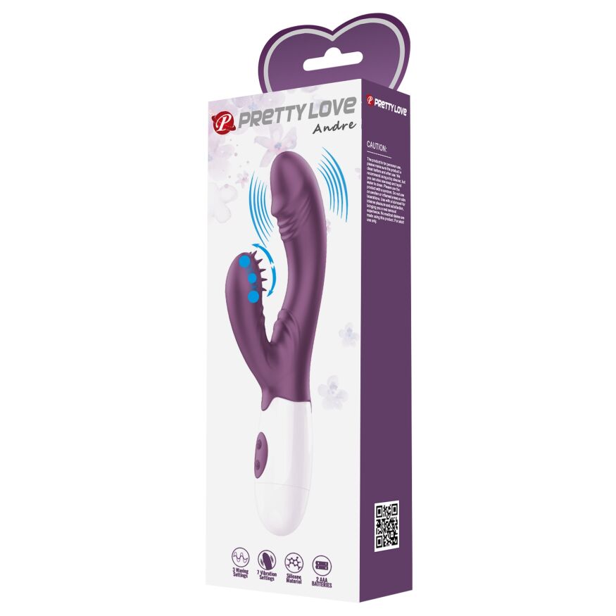 Вибромассажер серии Pretty Love - ANDRE purple, BI-014264-A2