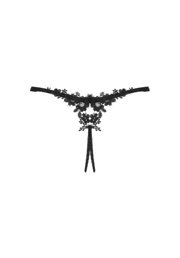 Трусики, Celia Noir crotchless thong Obsessive XS/S