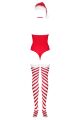 Боди Obsessive Kissmas teddy red L/XL