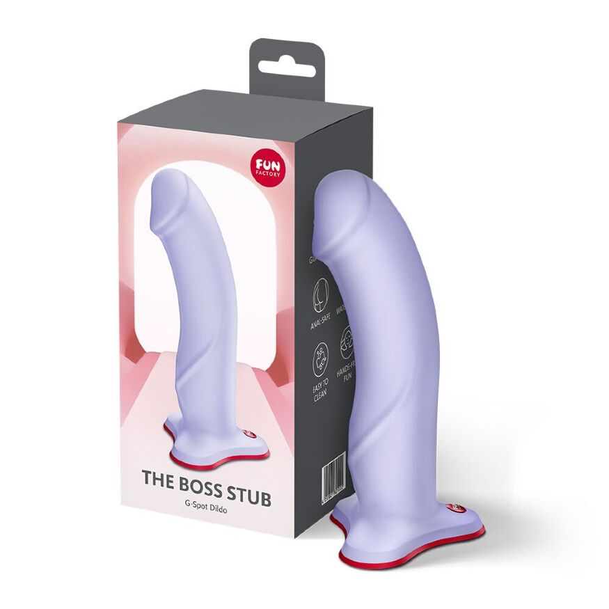 Фаллоимитатор Fun Factory THE BOSS STUB Purple, реалистичная текстура, длина 17,9 см, диаметр 4,1 см
