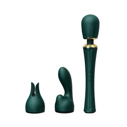 Вібромасажер з насадками Zalo  -  Kyro Wand Turquoise Green