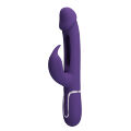 Вибратор с стимулятором клитора PRETTY LOVE - Kampas Rabbit 3 in 1 Dark Purple, BW-500025-2