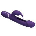Вибратор с стимулятором клитора PRETTY LOVE - Kampas Rabbit 3 in 1 Dark Purple, BW-500025-2