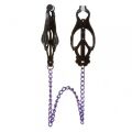 Зажимы на соски Nipple play Long Chain, Black