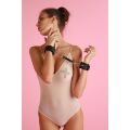 Наручники Loveshop натуральная кожа, ручная работа модель Handcuffs 3 Black