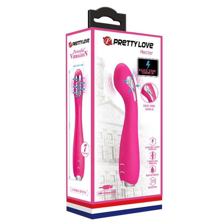 Вибратор с электростимуляцией в розовом цвете Pretty Love Hector Vibrator Pink (App)
